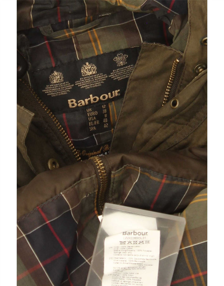 Jachetă pentru femei Barbour din bumbac cerat cu glugă UK 12 Medium Khaki