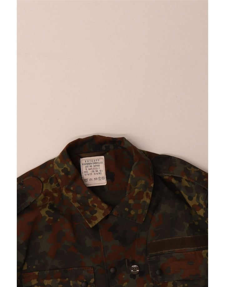 Cămașă militară pentru bărbați VINTAGE Camuflare mare kaki din bumbac Army