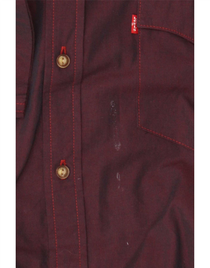 Cămașă cu mânecă scurtă Levi's pentru bărbați, bumbac maro mare