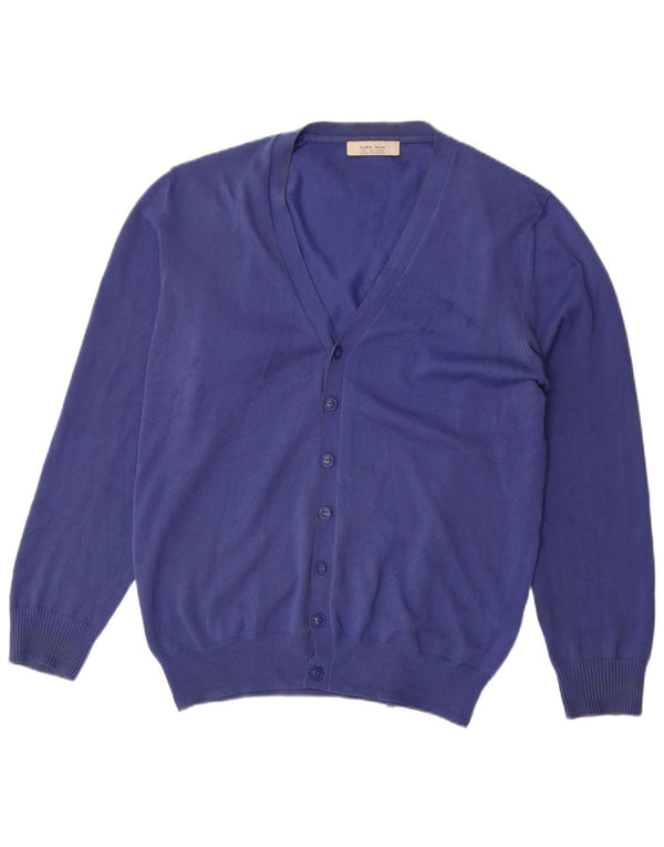 Pulover cardigan pentru bărbați Zara, mare, albastru