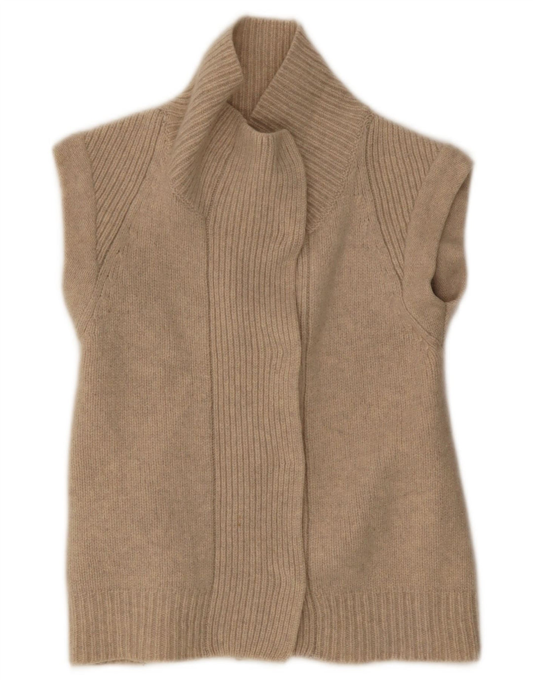 Pulover cardigan deschis fără mâneci pentru femei Gap UK 8 Bej mic