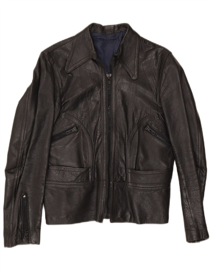 Jachetă de piele pentru femei VINTAGE UK 8 Small Black