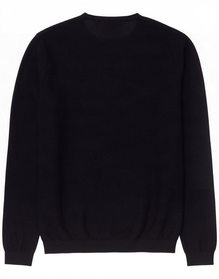 Zara Pulover pentru bărbați cu gât roșu, mic, negru, acrilic