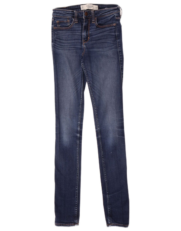 Blugi skinny pentru femei Abercrombie & Fitch L24 L29 Bumbac bleumarin