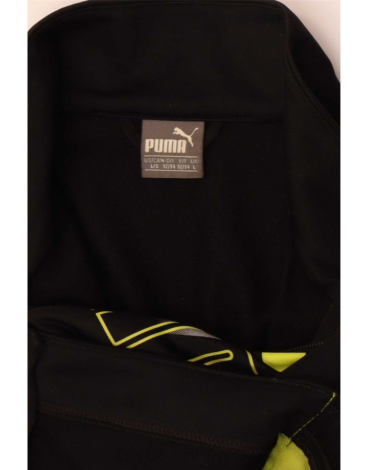 Jachetă de trening cu grafică Puma pentru bărbați, mare, negru, bloc de culoare