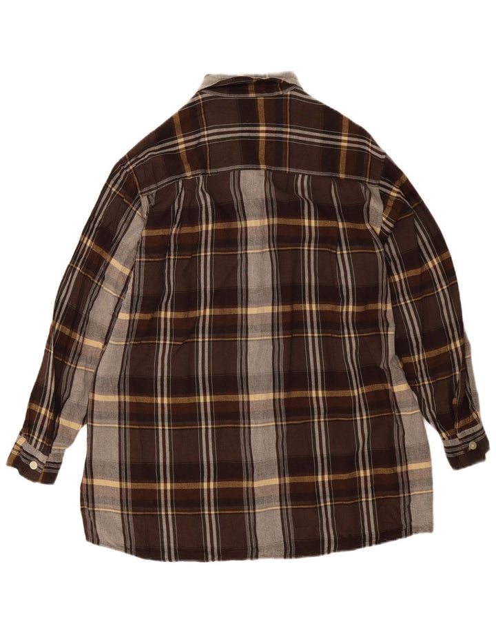 Cămașă Benetton pentru femei IT 42 Medium Brown Check Viscose