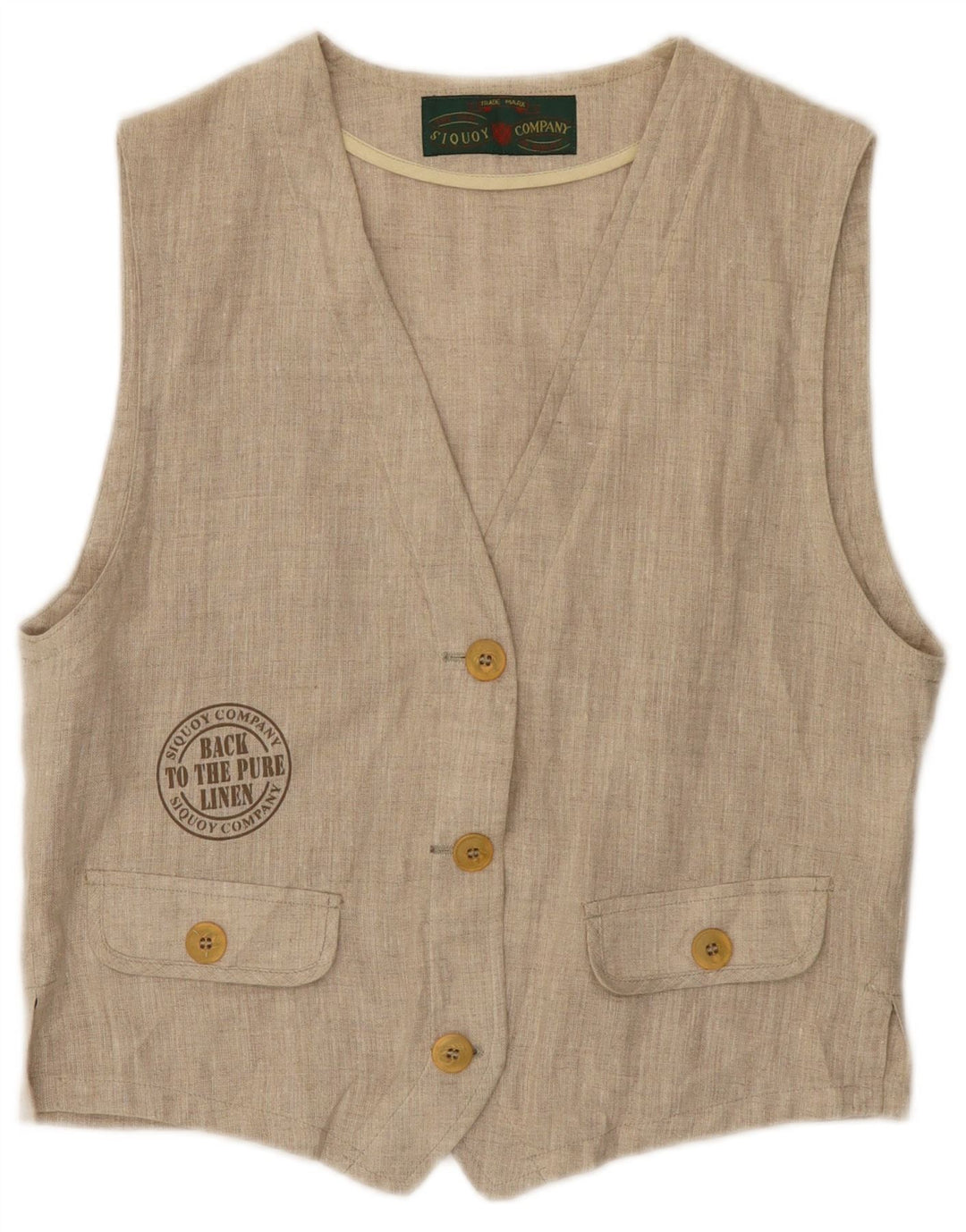 Vestă de damă vintage UK 8 mic bej in