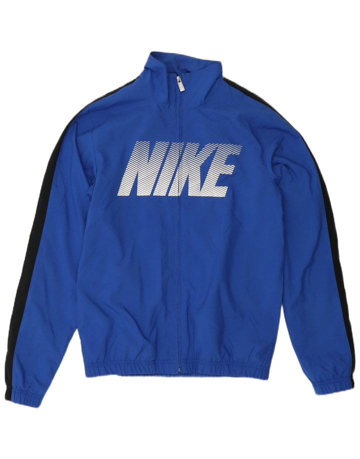 Jachetă de top pentru trening grafic NIKE pentru bărbați, albastru, poliester color bloc