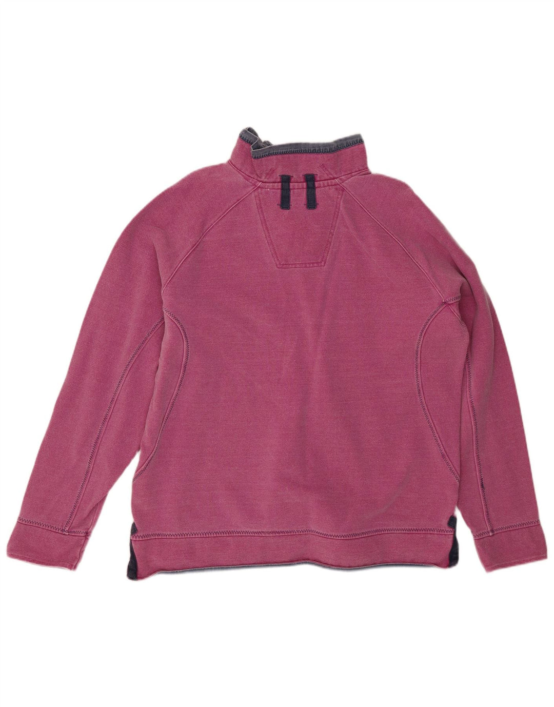 FAT FACE Mens Button Neck Sweatshirt Jumper Large Purple Cotton