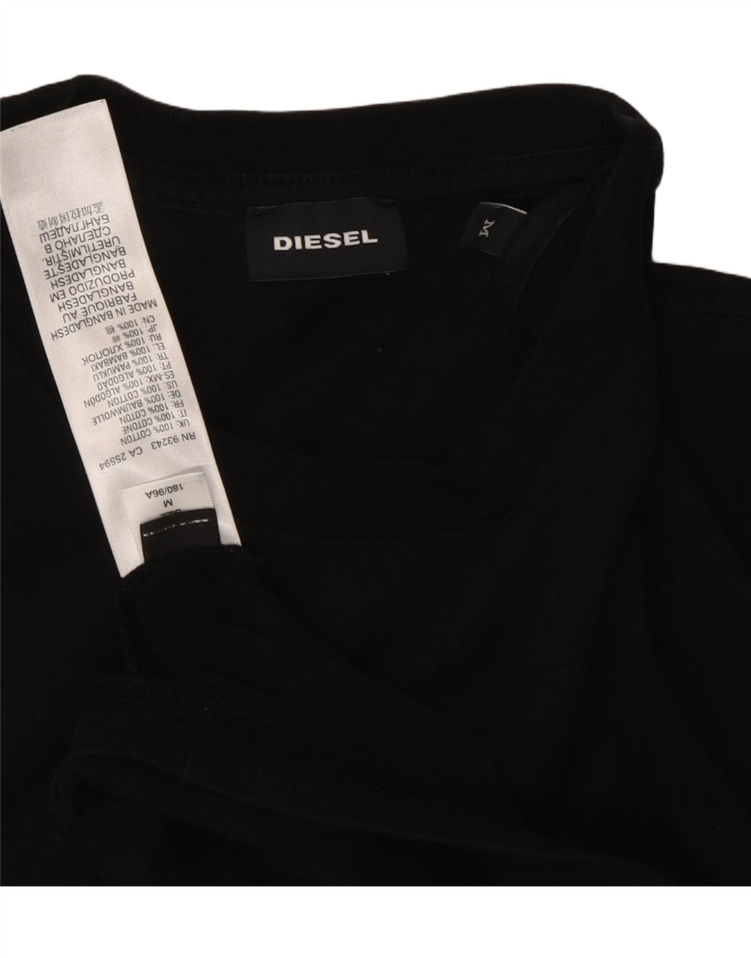 Tricou Bărbați DIESEL Top Mediu Negru Bumbac