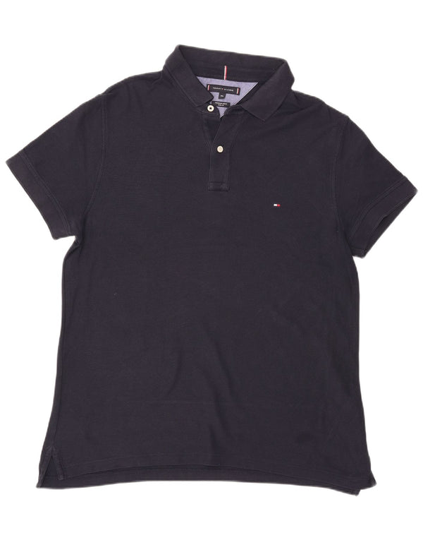 Cămașă polo Tommy Hilfiger pentru bărbați, 2XL, bleumarin, bumbac