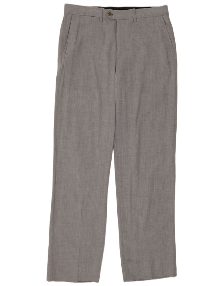 Pantaloni drepți pentru bărbați Zara EU 40 Mediu L31 L33 Lână gri