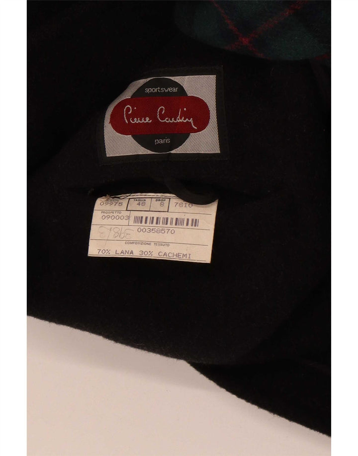 Duffle Coat pentru bărbați Pierre Cardin IT 48 Medium Black Check Lână