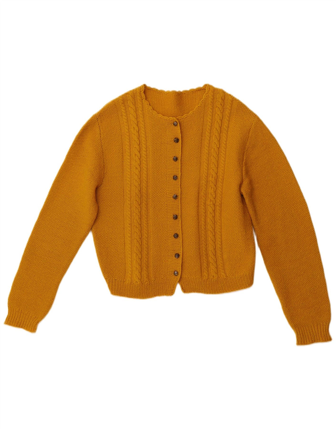 Pulover cardigan crop pentru femei VINTAGE UK 10 Small Yellow