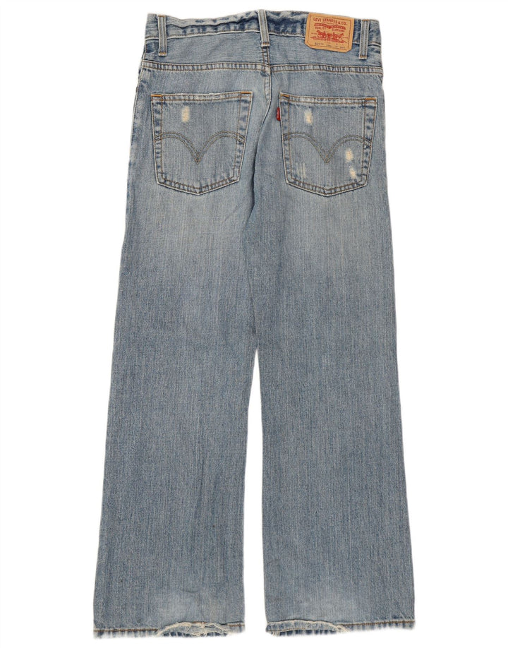 Jeans Levi's 527 Distressed Bootcut Mărimea 12 Medium W28 L27 Albastru