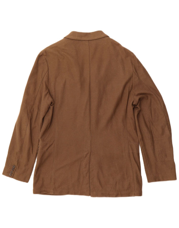 MASSIMO DUTTI Jachetă pentru bărbați cu 3 nasturi, UK 40, bumbac maro mare