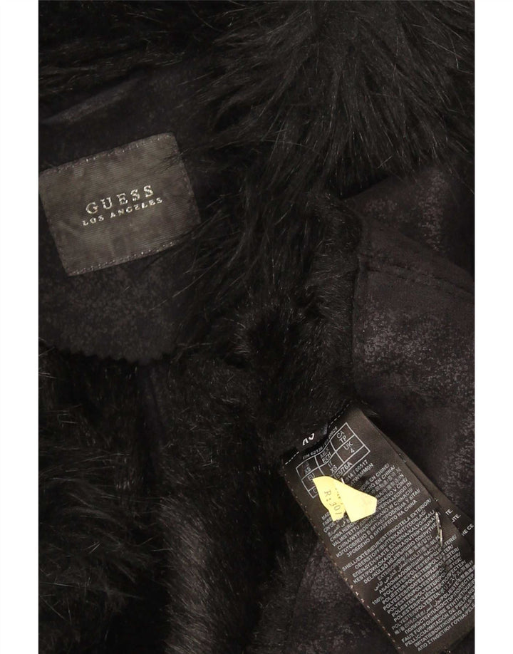 Jachetă Sherpa Guess pentru femei UK 4 XS poliester negru
