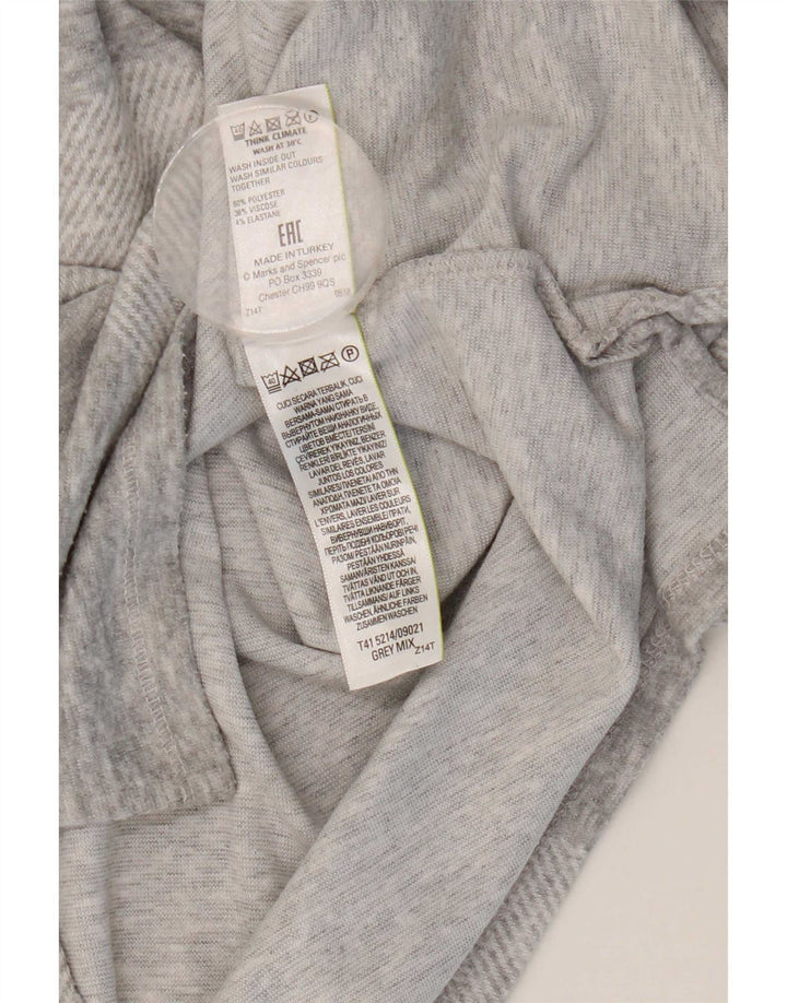 Marks & Spencer Top pentru femei cu mâneci 3/4 UK 8 Mic Gri Geometric Poliester