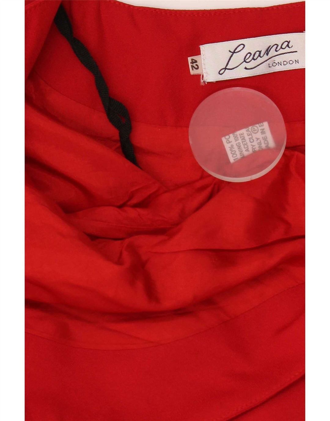 Jachetă Bolero Vintage pentru femei deschisă IT 42 Poliester roșu mediu