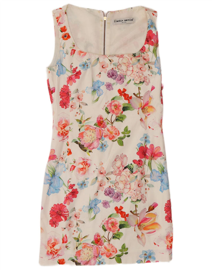 Rochie teacă fără mâneci pentru femei Frankie Morello IT 42 Medium White Floral