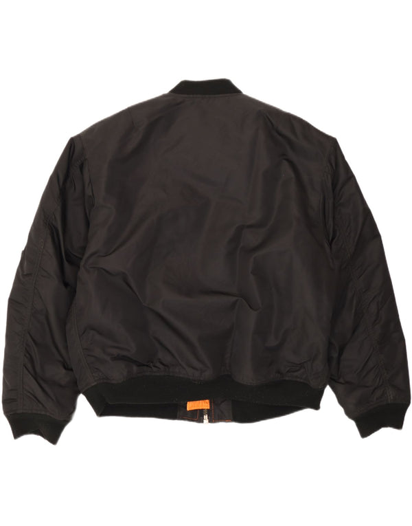 Jachetă Bomber Vintage pentru bărbați IT 52/54 XL Nylon negru