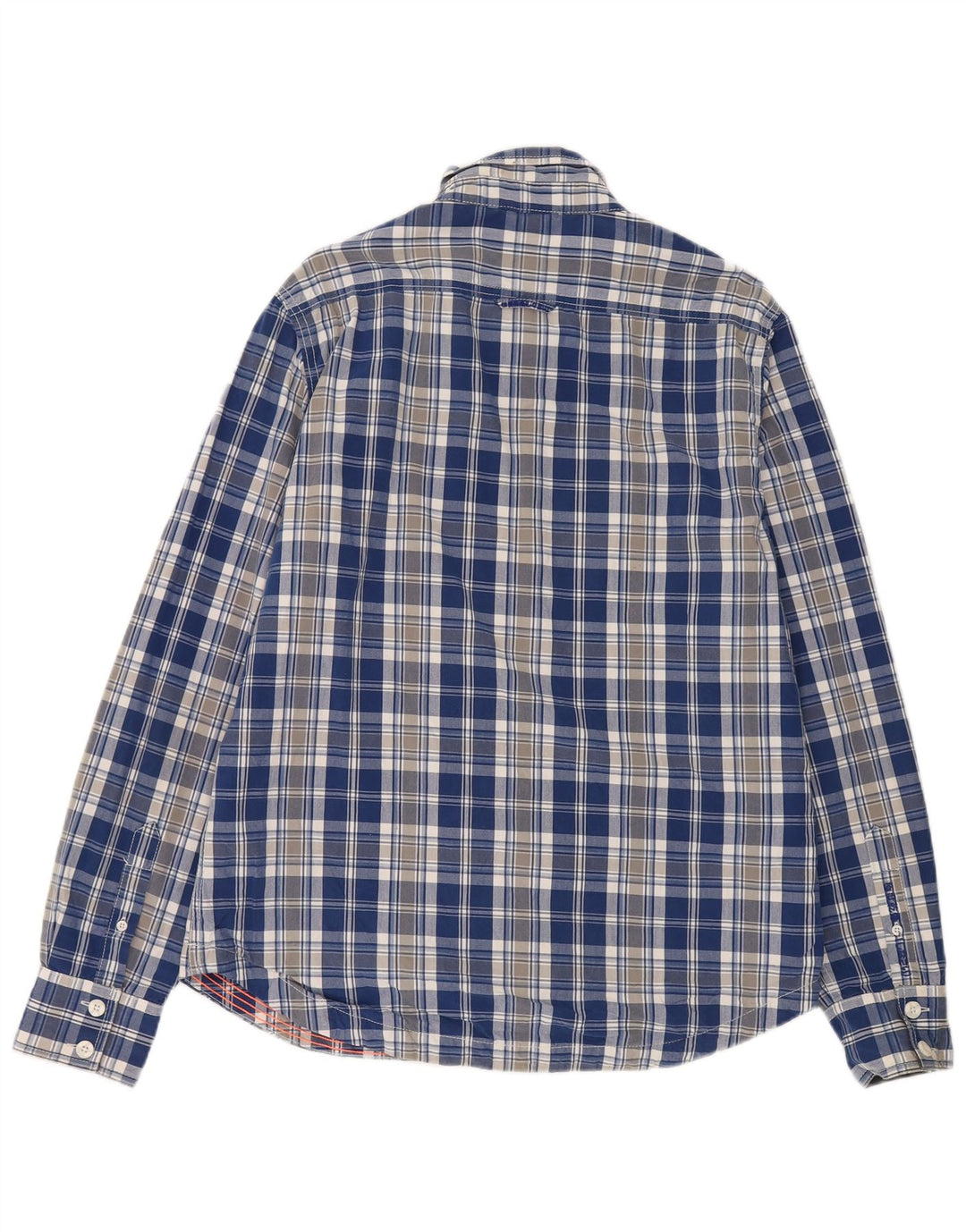 Cămașă pentru bărbați Superdry 2XL, bumbac cu carouri albastre