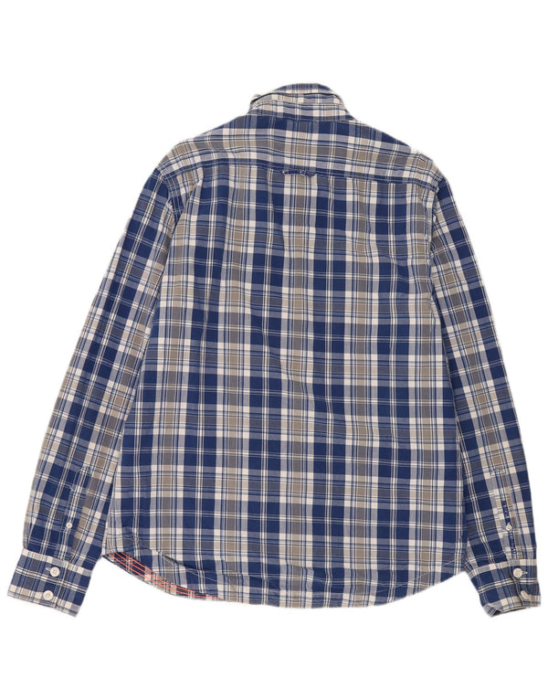 Cămașă pentru bărbați Superdry 2XL, bumbac cu carouri albastre