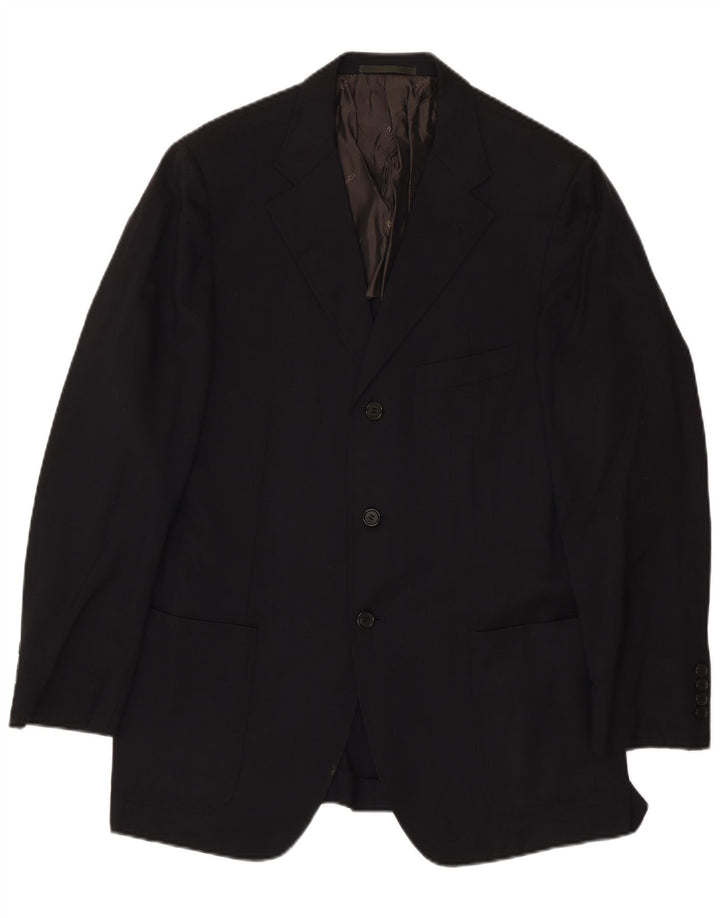 FENDI Mens 3 Button Blazer Jacket IT 54 2XL Navy Blue