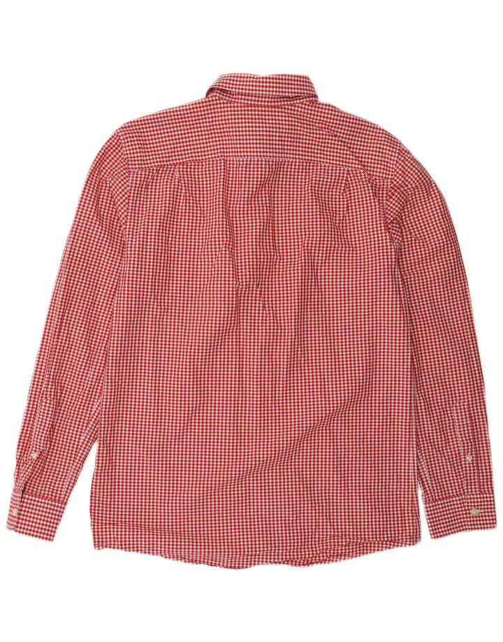 Cămașă Jack Wills pentru bărbați, bumbac vichy roșu mediu