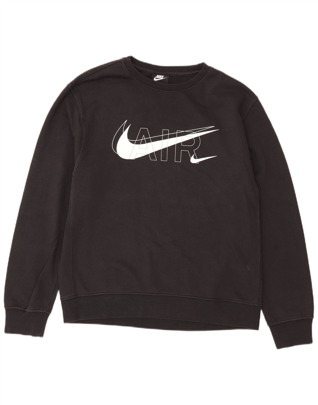 Hanorac grafic pentru bărbați Nike Pulover mediu din bumbac negru