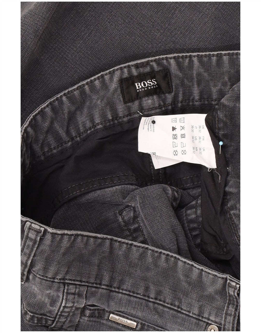 Blugi slim pentru bărbați Hugo Boss W36 L32 bumbac gri