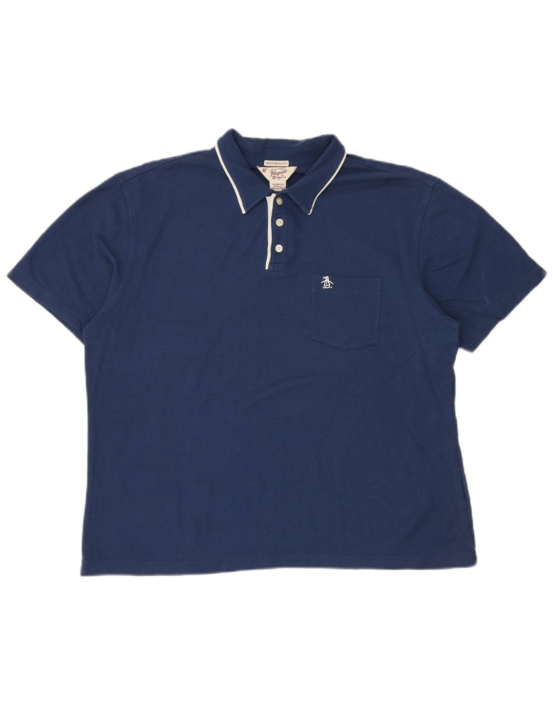 PENGUIN Tricou polo pentru bărbați Heritage Slim Fit XL, bumbac bleumarin