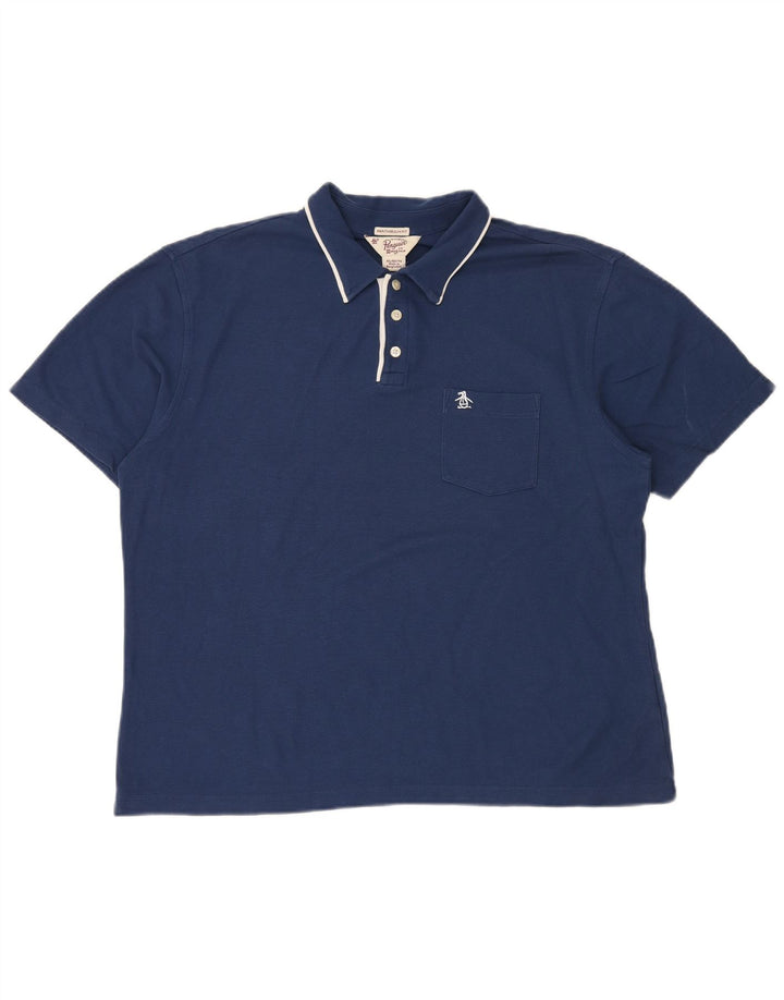 PENGUIN Tricou polo pentru bărbați Heritage Slim Fit XL, bumbac bleumarin