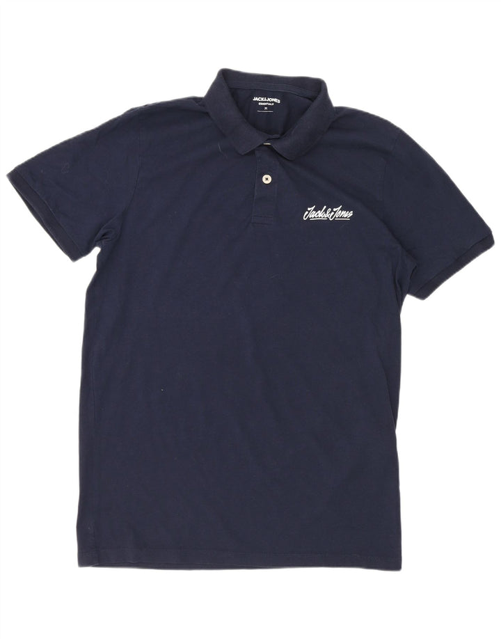 Tricou polo Jack & Jones pentru bărbați, bumbac, albastru bleumarin mediu