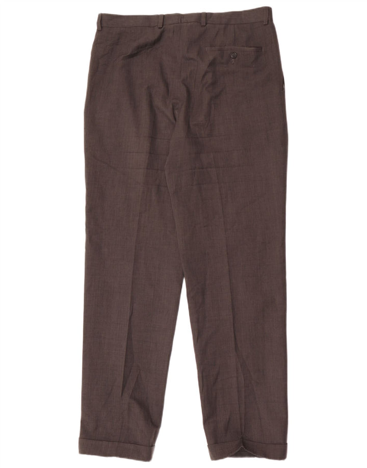 Pantaloni de costum pentru bărbați Marks & Spencer L34 L33 poliester gri