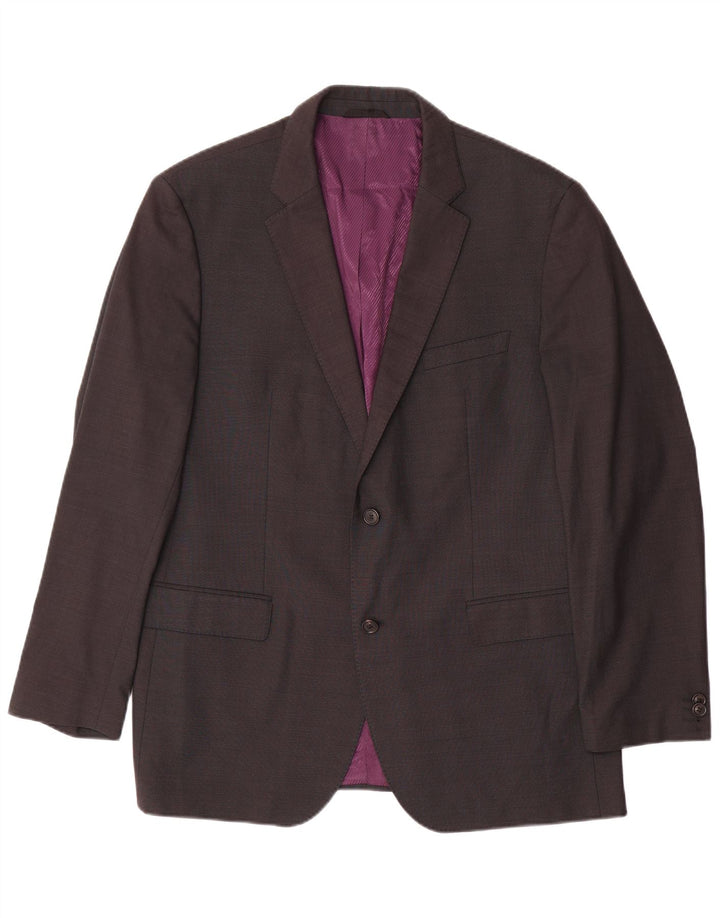 Blazer pentru bărbați Hugo Boss cu 2 nasturi EU 54 2XL Lână gri