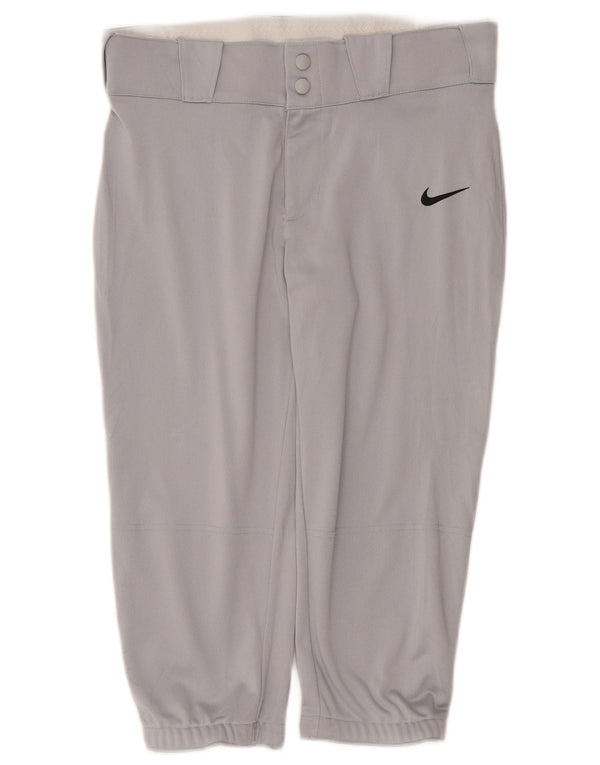 Pantaloni de trening Capri pentru femei Nike Pantaloni de jogging UK 12 Medium Gri Poliester