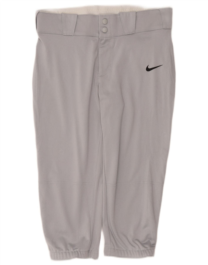 Pantaloni de trening Capri pentru femei Nike Pantaloni de jogging UK 12 Medium Gri Poliester