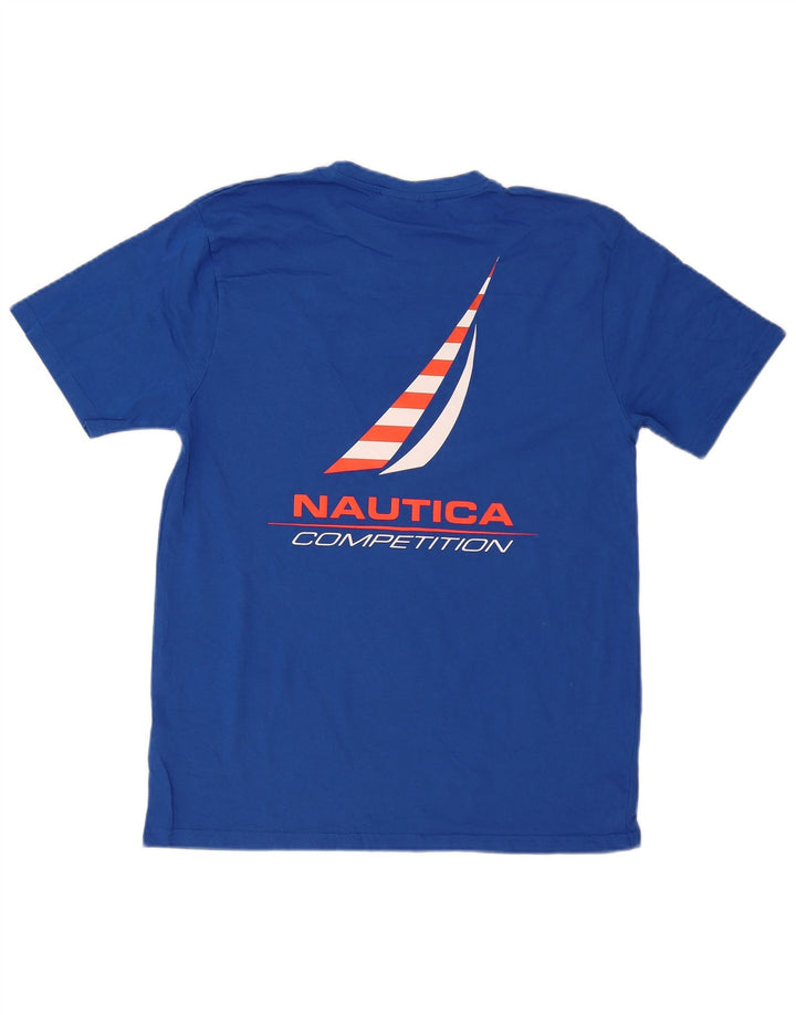Tricou grafic pentru bărbați Nautica Top Bumbac albastru mediu