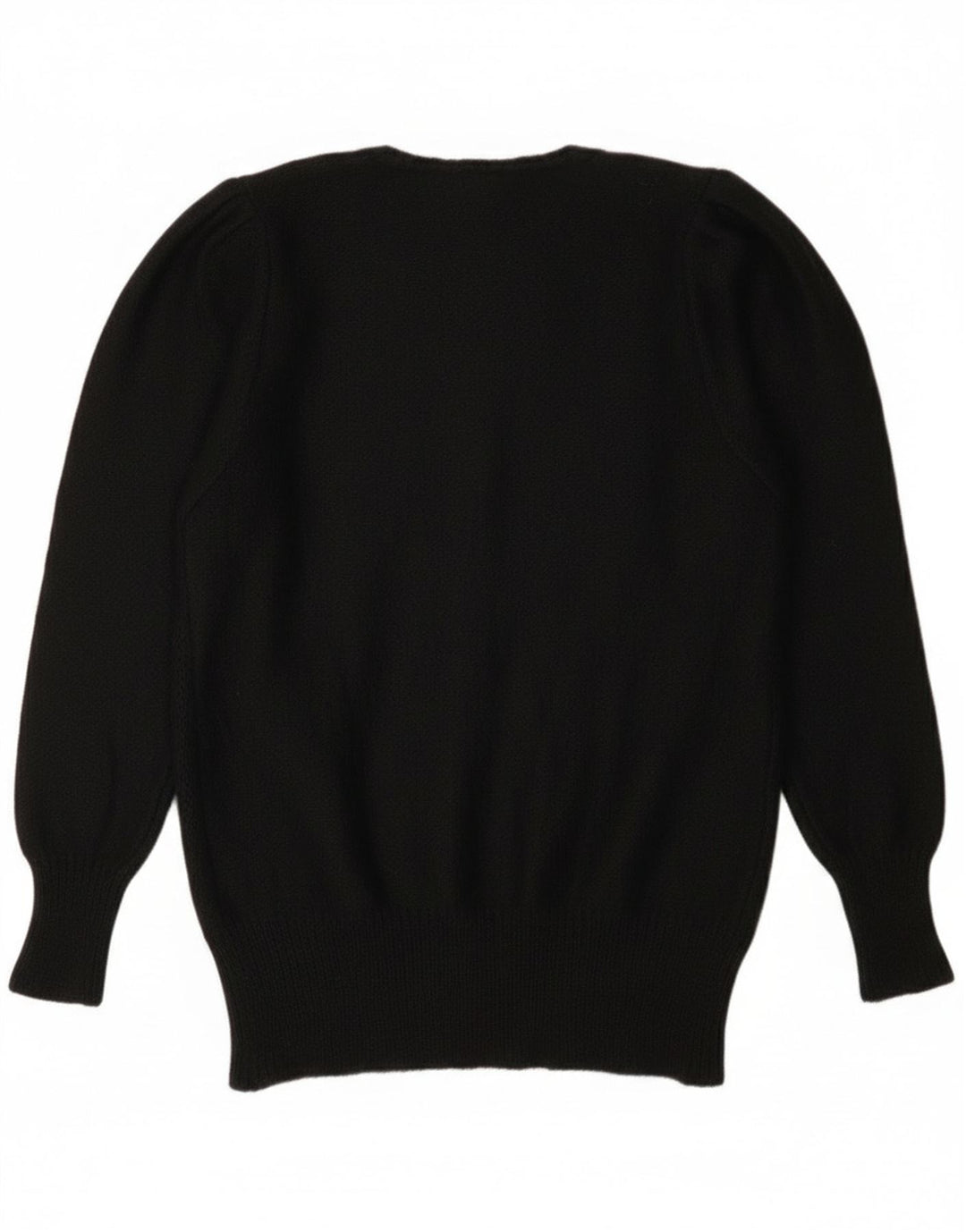 Pulover vintage pentru femei cu decolteu rotund IT 44 mediu negru