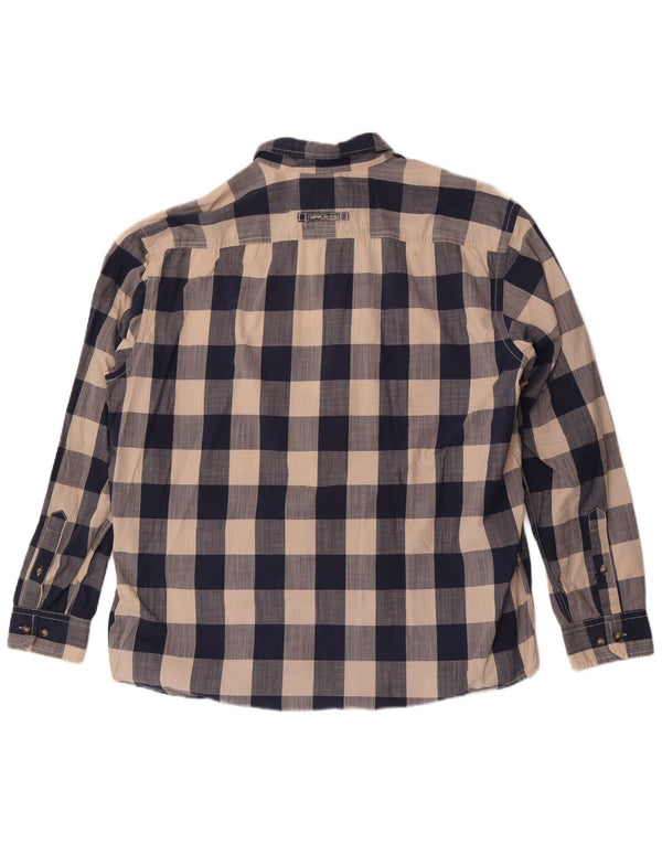 Cămașă pentru bărbați, Camel Active, cu formă regulată, 2XL, bumbac vichy, albastru bleumarin