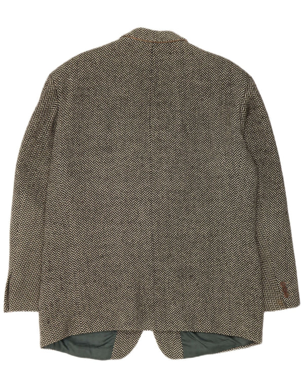 Blazer pentru bărbați Hugo Boss cu 2 nasturi EU 56 3XL Black Herringbone