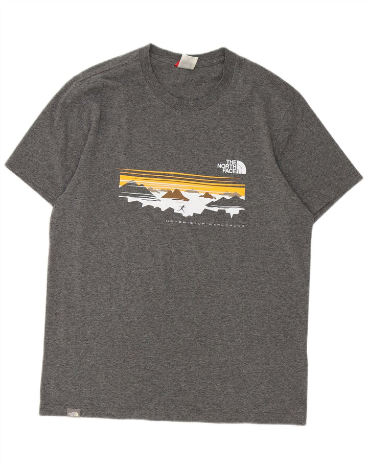 Tricou grafic pentru bărbați THE NORTH FACE Top din bumbac gri mediu