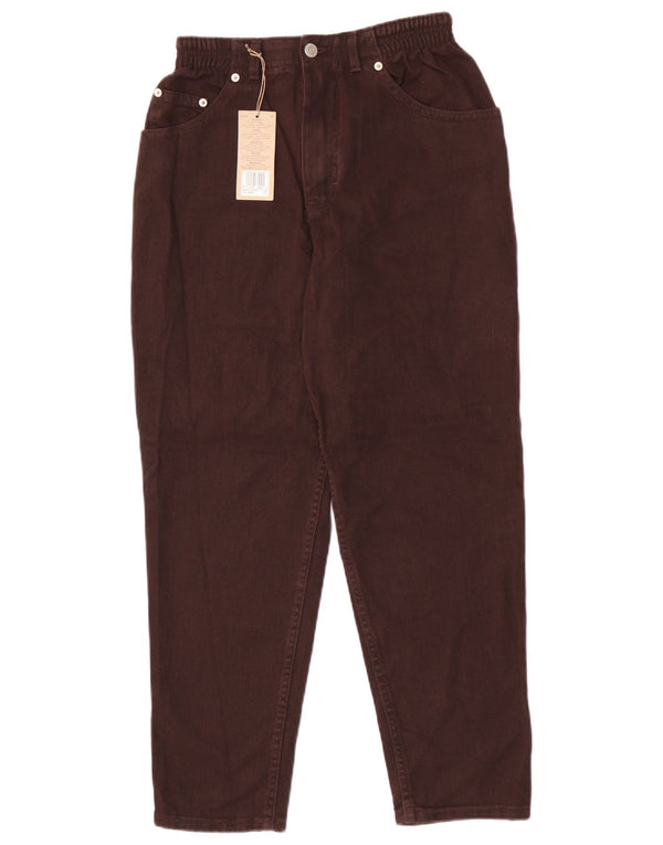 MARKS & SPENCER Blugi conici pentru femei cu talie înaltă UK 12 Medium W26 L27 Maro