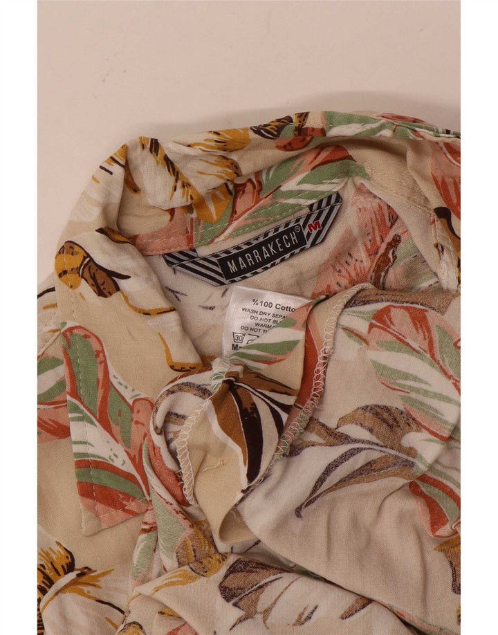 Cămașă Bărbați Marrakech Bumbac Floral Bej Mediu