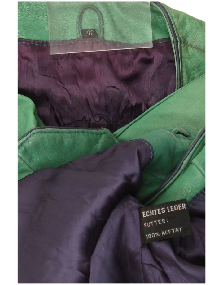 Jachetă Vintage pentru femei Crop 4 Button EU 42 Large Green