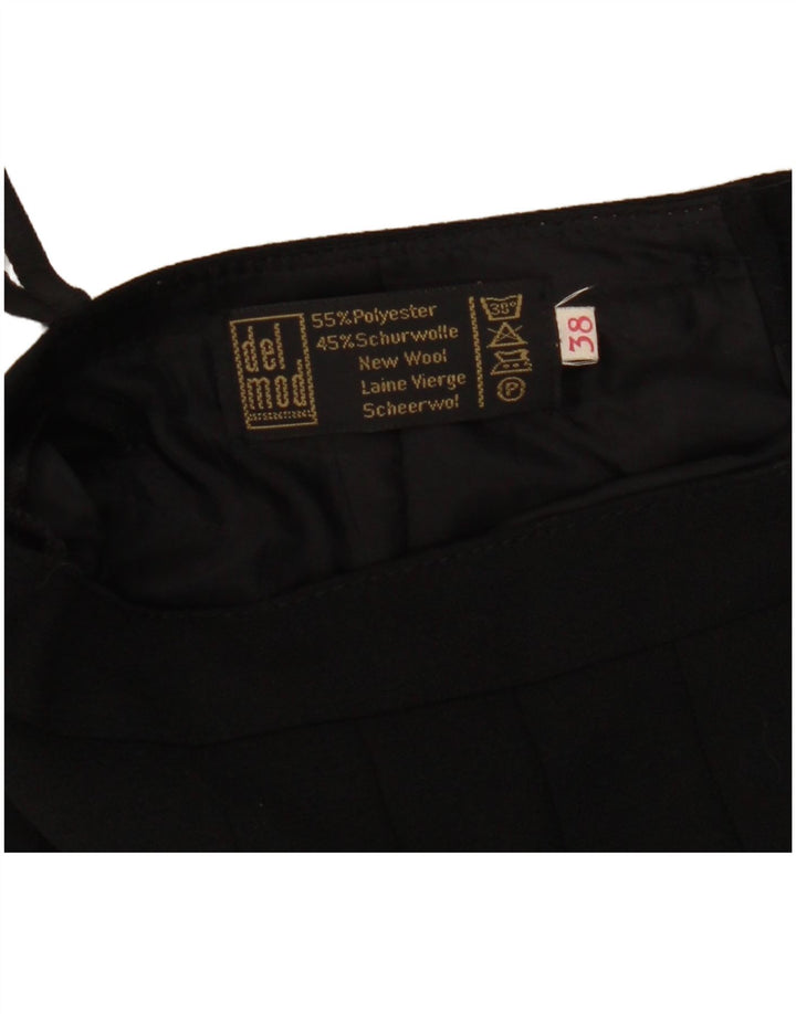 Fusta plisată cu talie înaltă pentru femei Del Mod EU 38 Medium W27 Poliester negru