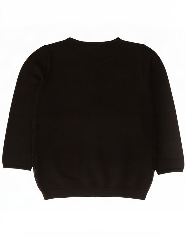 Pulover cardigan cu mâneci 3/4 pentru femei Zara UK 10 Mic Negru