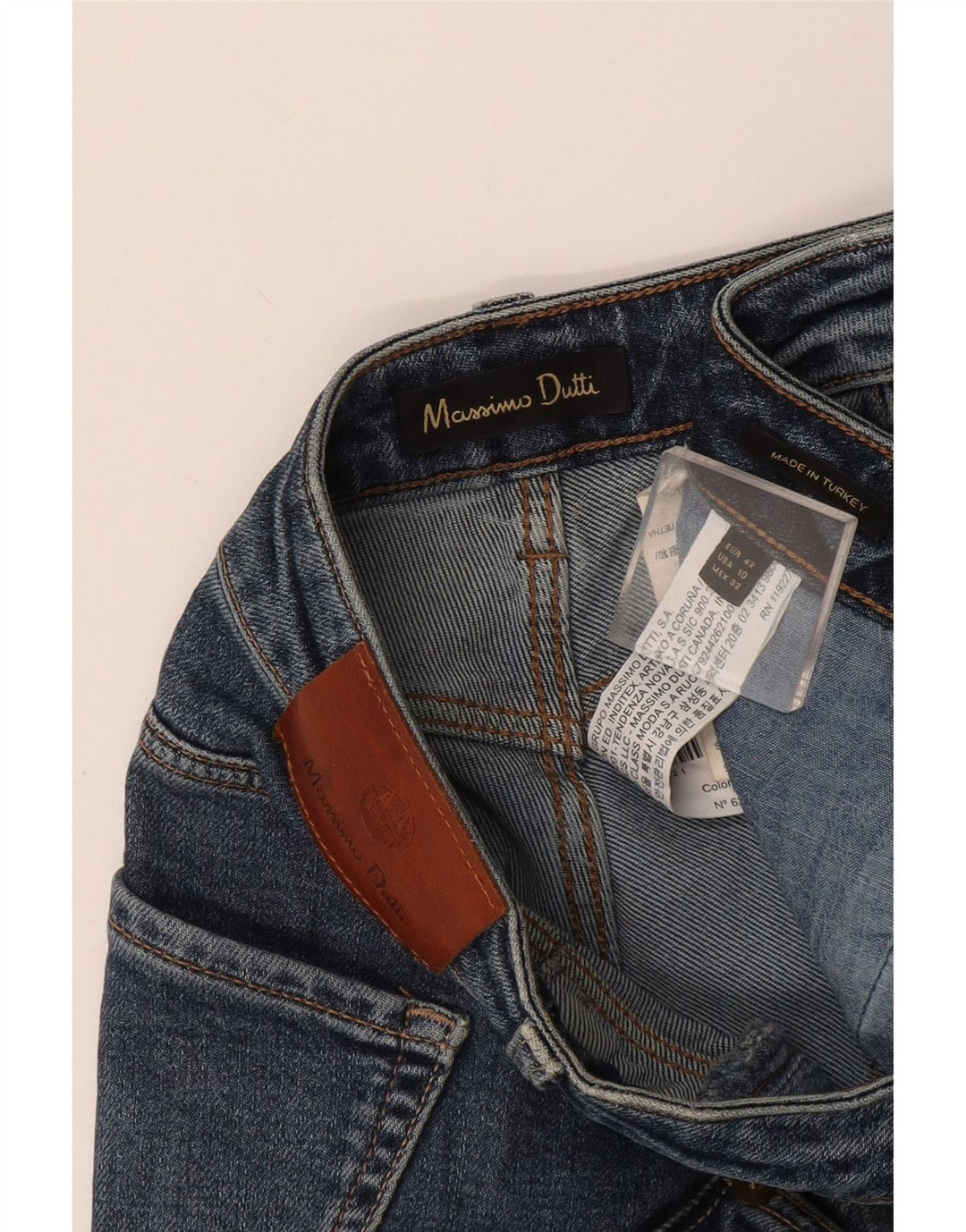 Massimo Dutti Blugi drepți cu țigară pentru femei EU 42 Large W32 L27 Blue