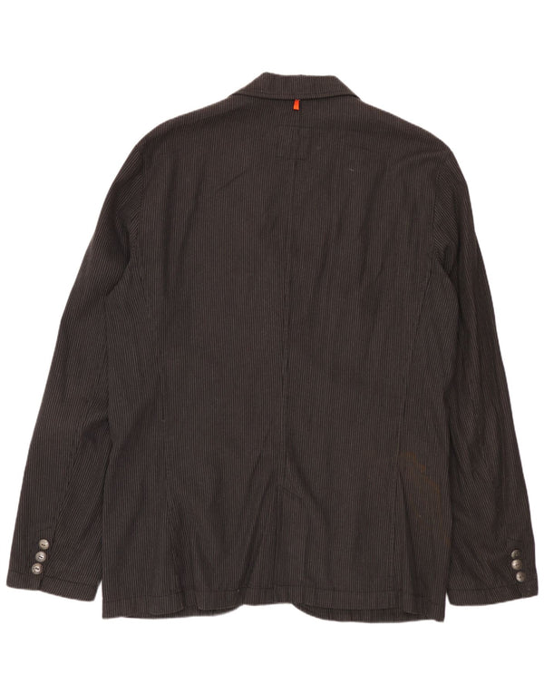 Blazer pentru bărbați HUGO BOSS cu 2 nasturi, UK 42 XL, gri cu dungi